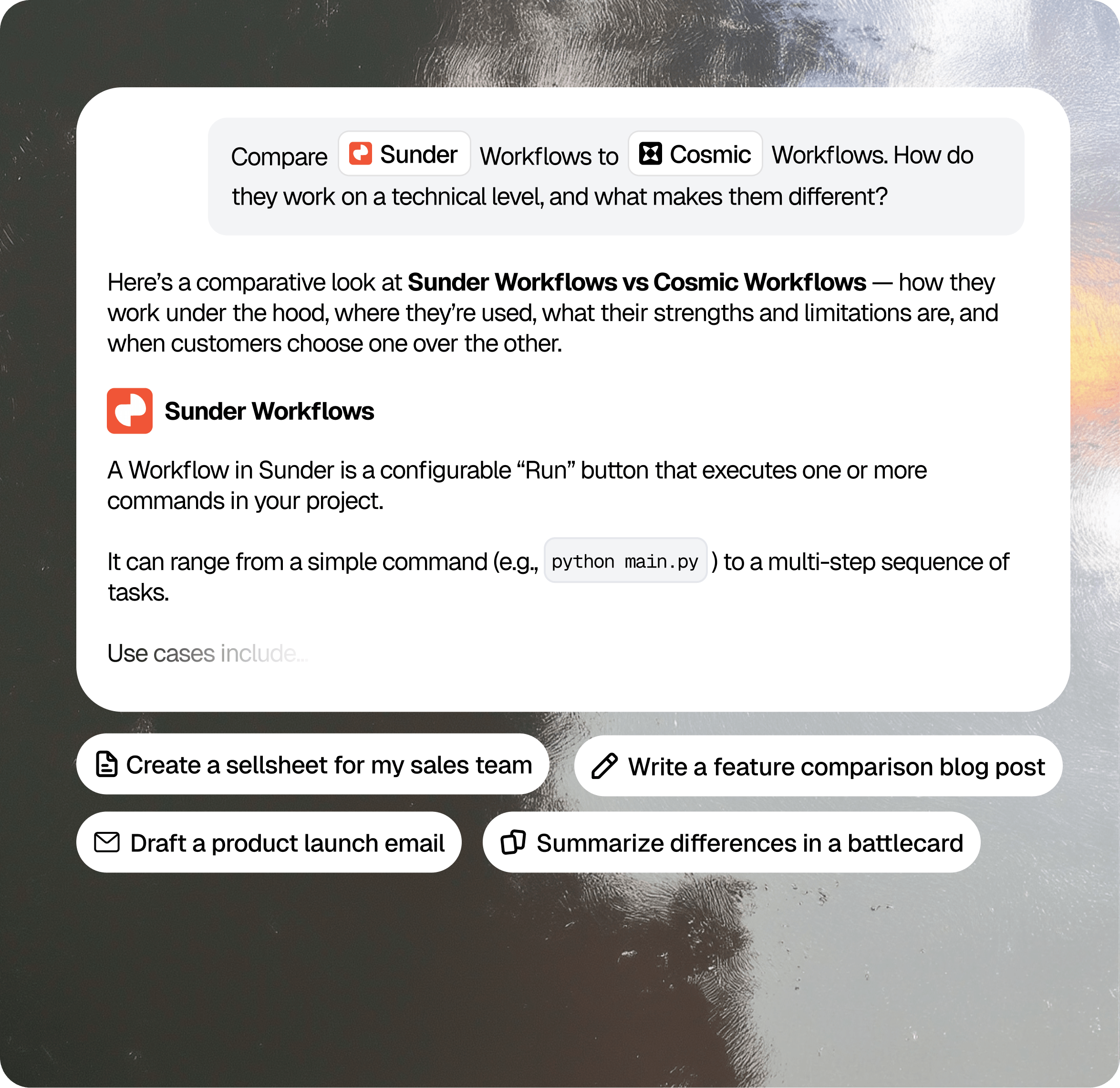 AI-powered insights and actions