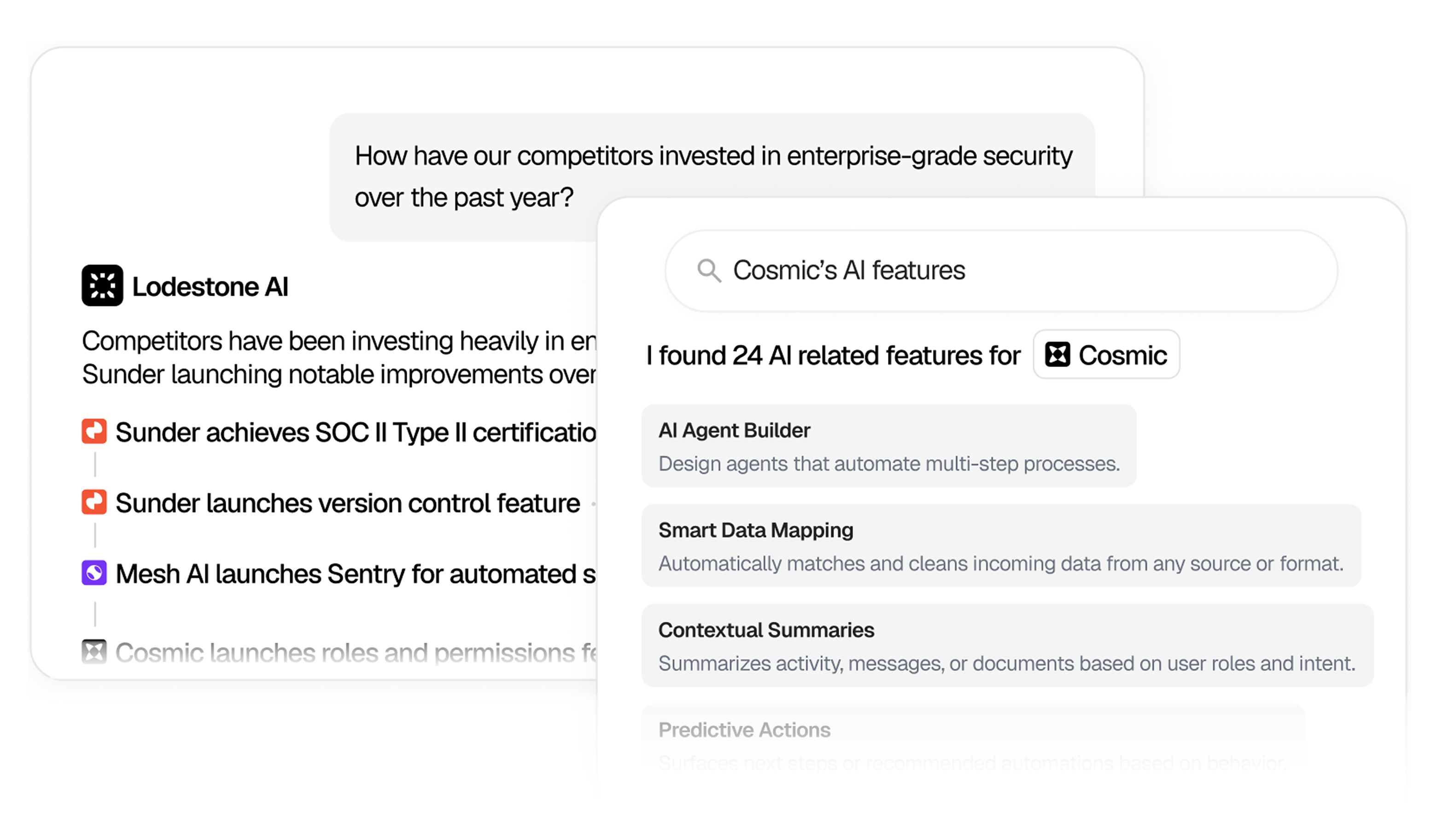 AI Chat & Search dashboard