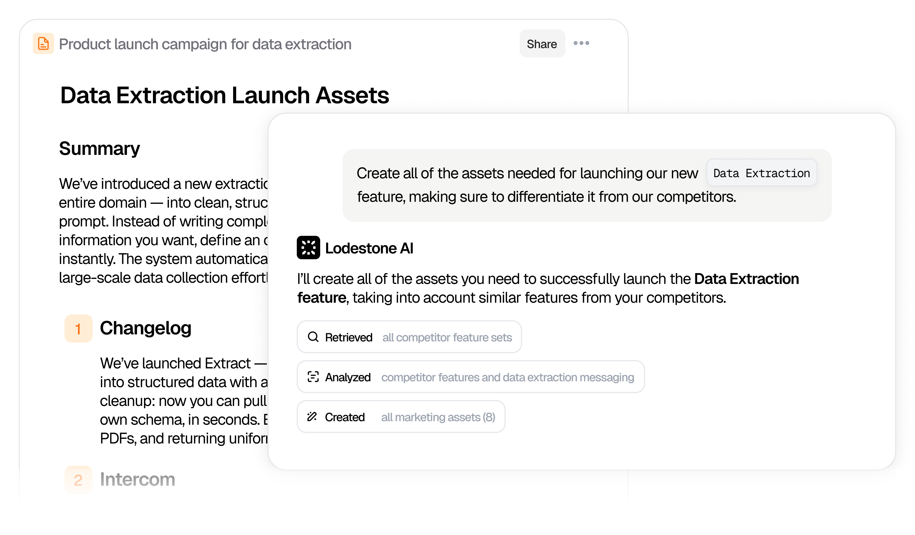 AI Projects dashboard